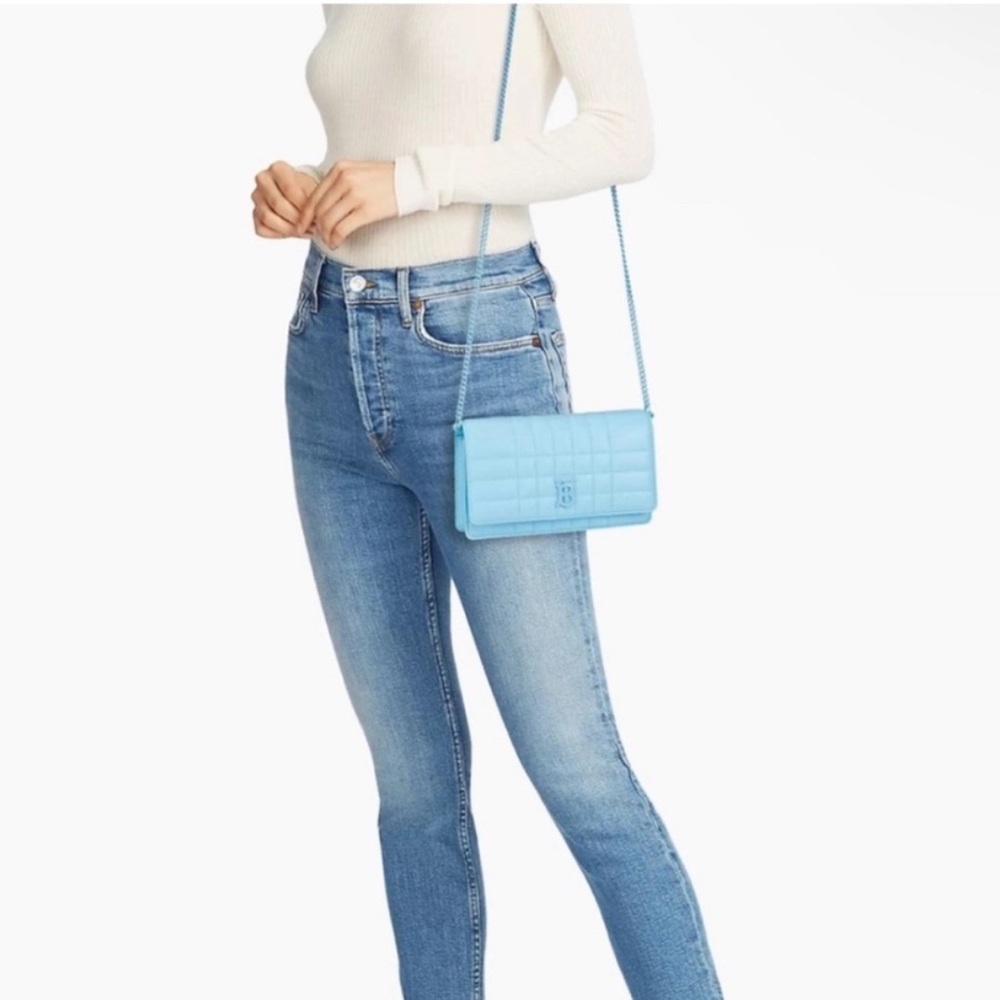 Burberry Light Blue Quilted Crossbody Bag